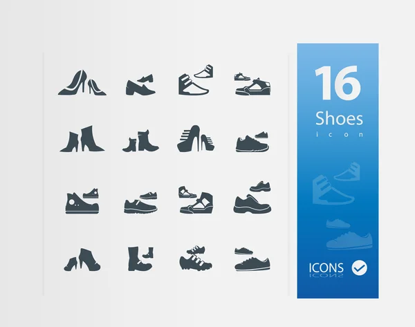 Icone delle scarpe — Vettoriale Stock