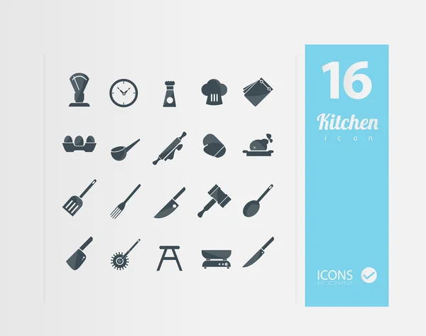 Iconos de cocina — Vector de stock