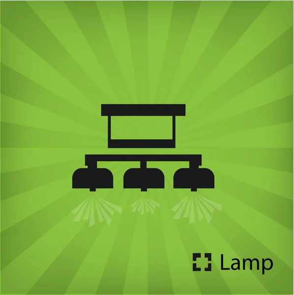 Lamp pictogram — Stockvector