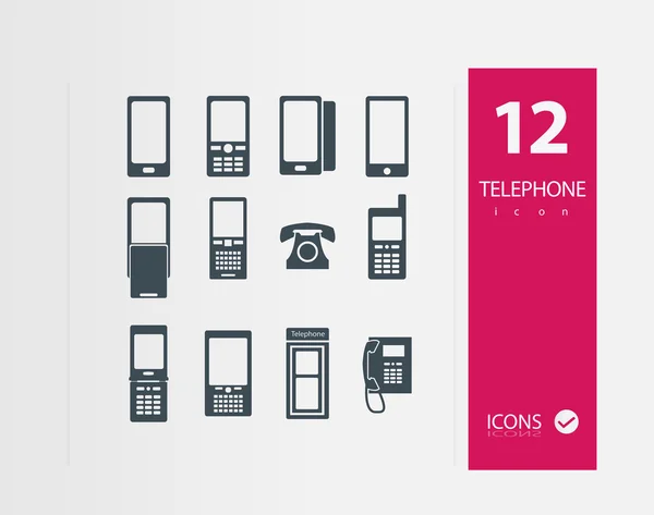 Illustrazione delle icone del telefono — Vettoriale Stock