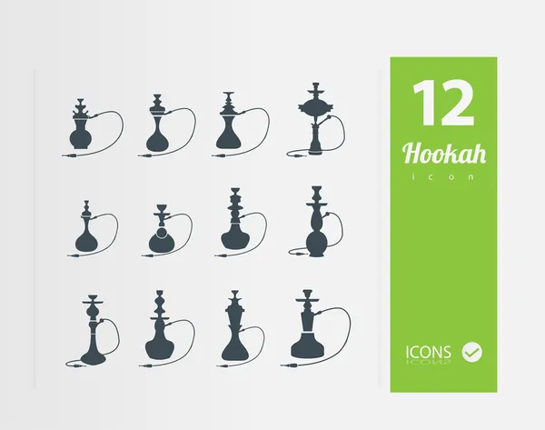 Ilustración de iconos de Hookah — Archivo Imágenes Vectoriales