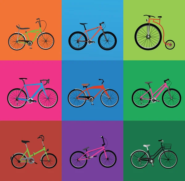 Illustration of bicycles — Stock Vector