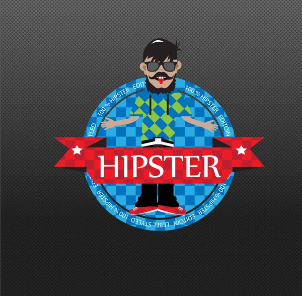 Illustration av hipster style etikett — Stock vektor