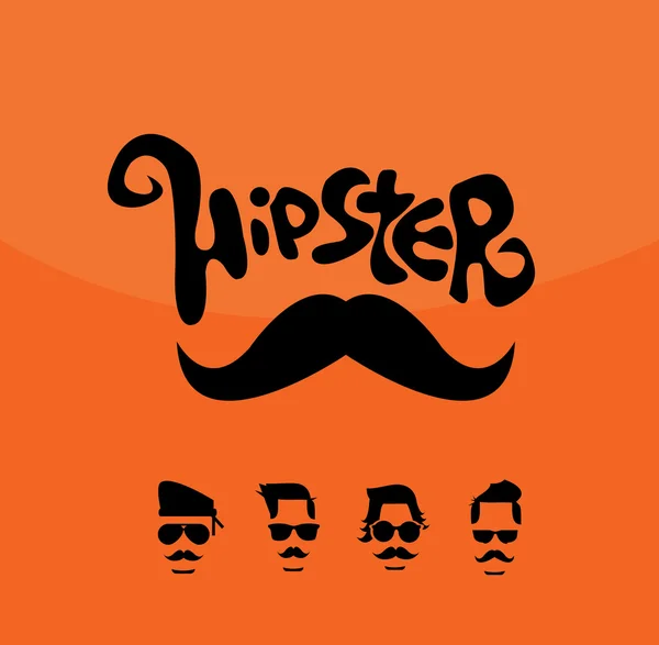 Hipster mustascher — Stock vektor