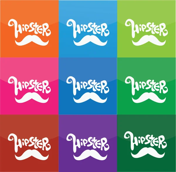 Bigodes Hipster — Vetor de Stock