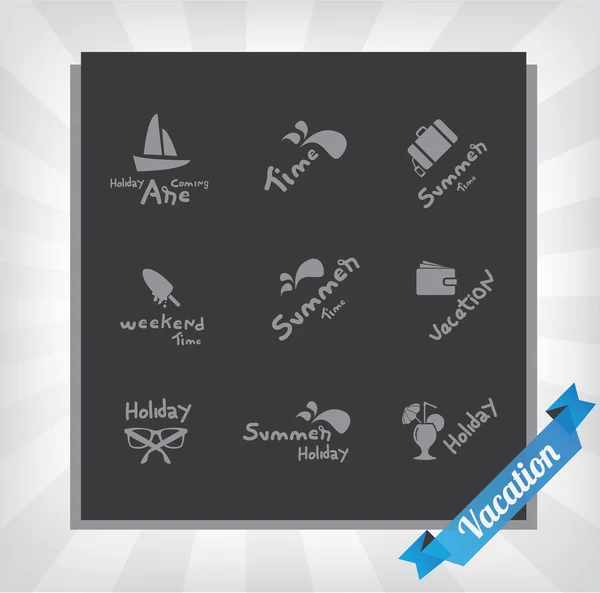 Vacation icons — Stock Vector