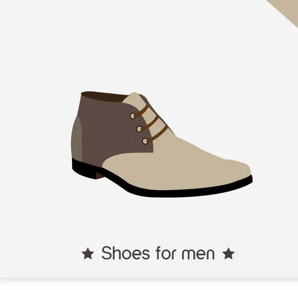 Ilustración vectorial de zapatos de hombre icono — Archivo Imágenes Vectoriales