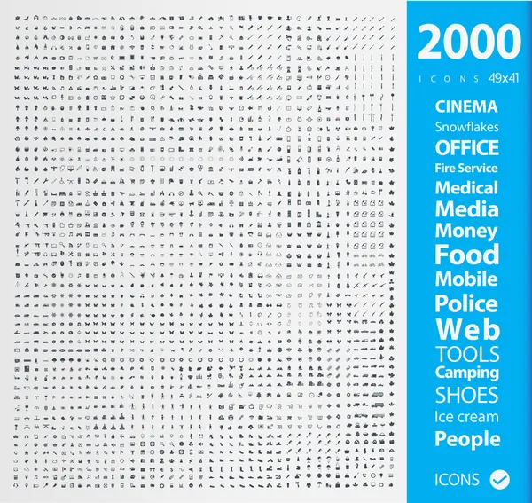 2000 Kalite simgeler kümesi çizimi