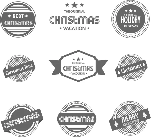 Ilustración de Conjunto de signos navideños — Vector de stock