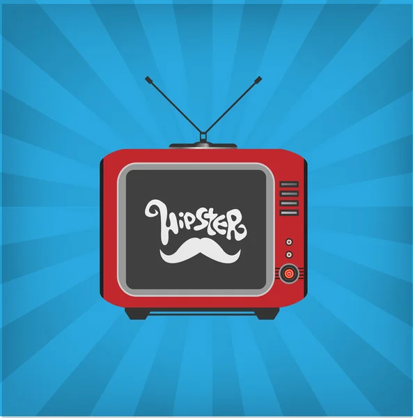 Vector illustration of old TV — Stock Vector