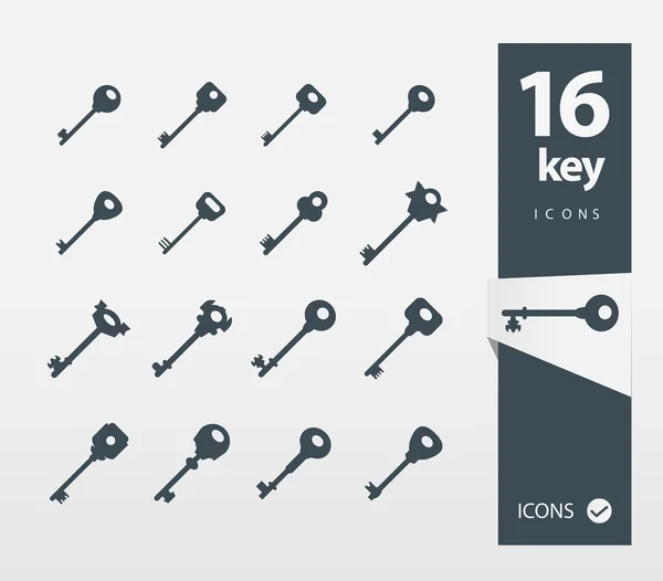 Ilustración vectorial de iconos clave — Archivo Imágenes Vectoriales