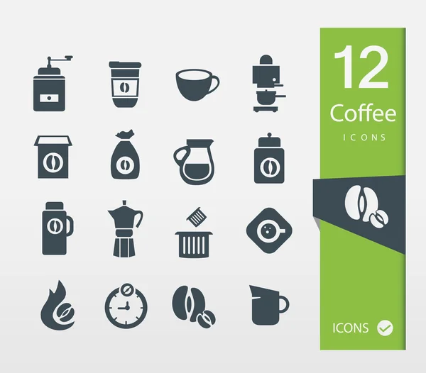 Ilustración vectorial del conjunto de iconos de café — Archivo Imágenes Vectoriales