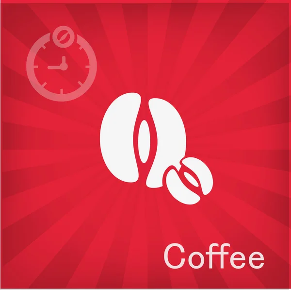 Vector illustratie van koffieboon pictogram — Stockvector