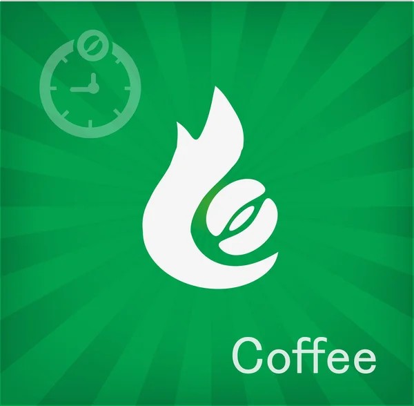 Vector illustratie van koffieboon pictogram — Stockvector