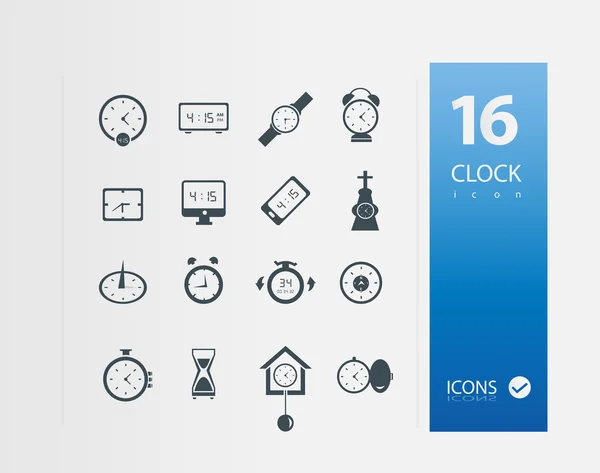 Illustration of clock icons Royalty Free Stock Vectors