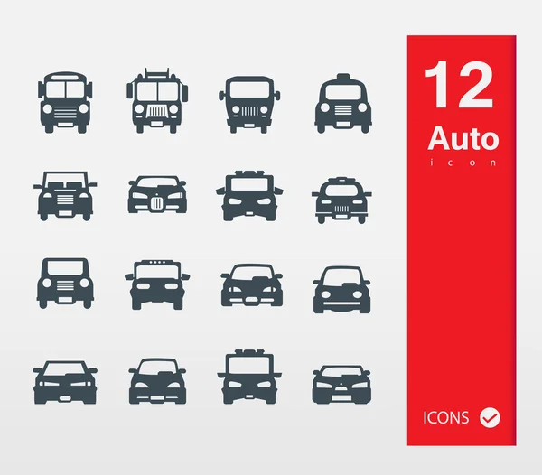 Auto icons in flat style — Stock Vector