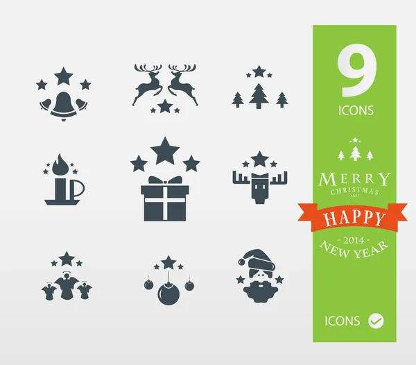 Christmas icons Set — Stock Vector