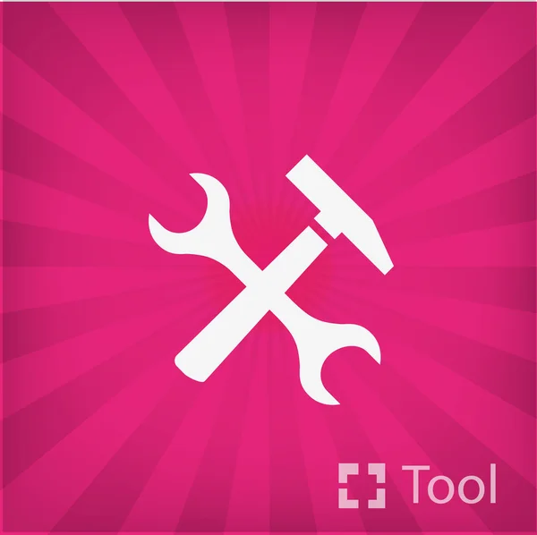 Hammer and wrench icon — Stock Vector