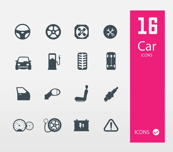 Iconos de piezas de coche — Vector de stock