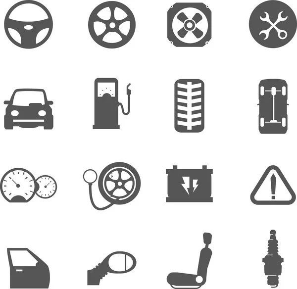 Car parts icons — Stock Vector
