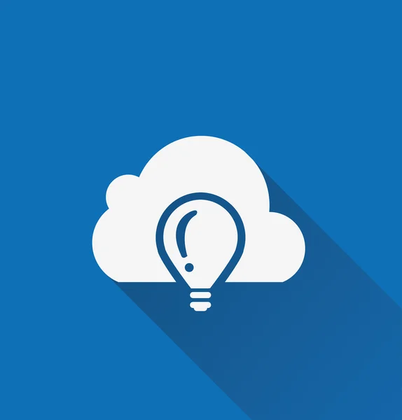 Cloud with bulb icon — Stock Vector