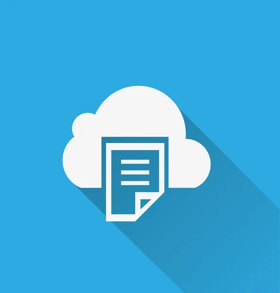 Cloud con icona del file — Vettoriale Stock