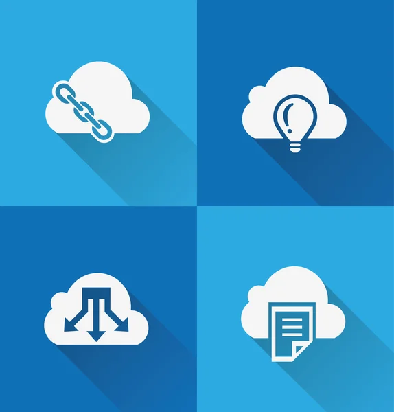 Cloud icons — Stock Vector