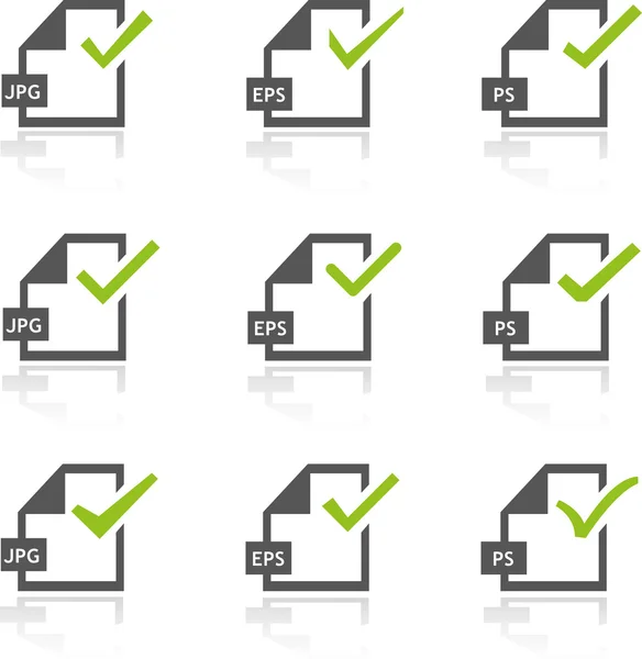 Confirm icons set — Stock Vector