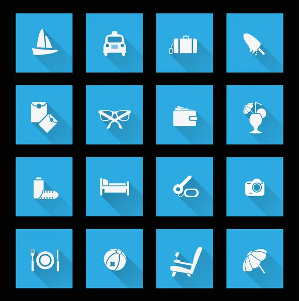 Iconos de viaje — Archivo Imágenes Vectoriales