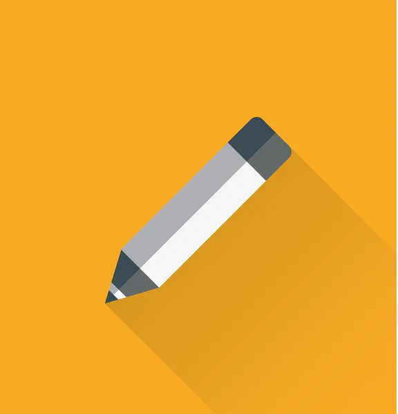 Icône crayon. jaune — Image vectorielle