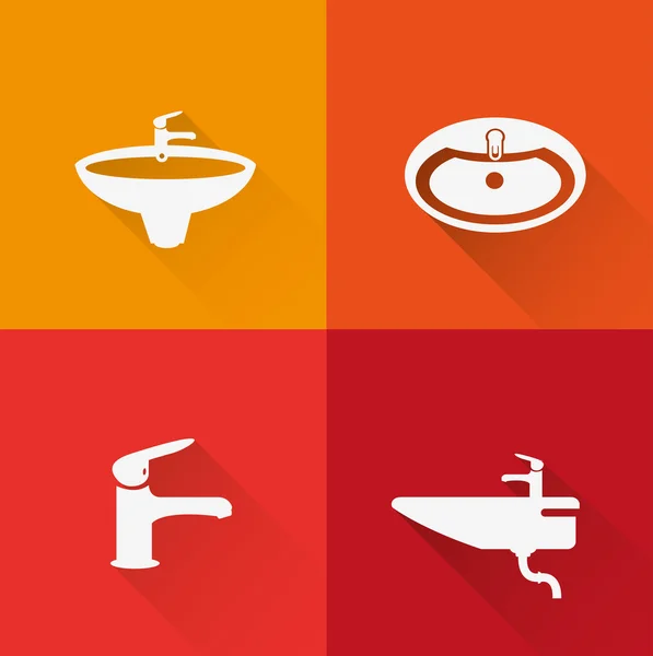 Washstand icons — Stock Vector