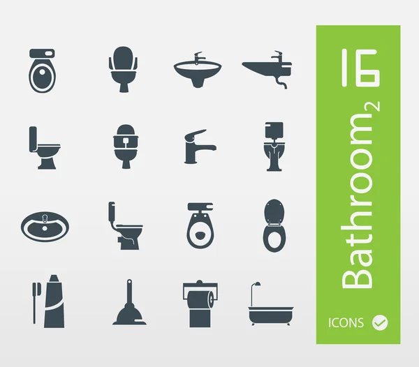 Иконы в ванной комнате — стоковый вектор