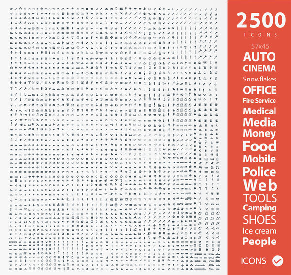 Иконы в плоском стиле
