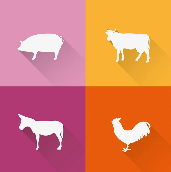 Farm animals — Stock Vector