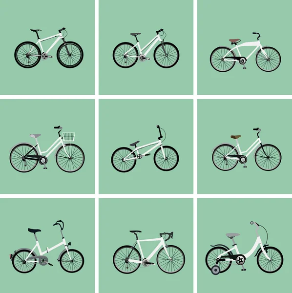 Icônes de vélo — Image vectorielle