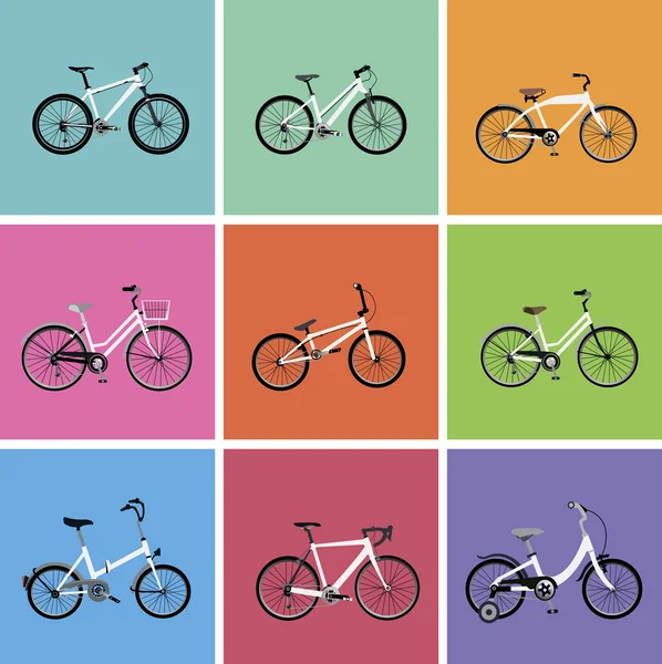 Iconos de bicicleta — Vector de stock