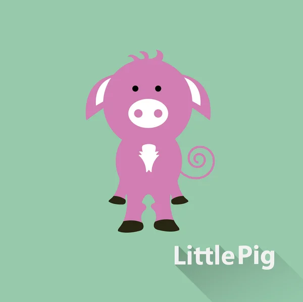 豚の小さなアイコン — ストックベクタ