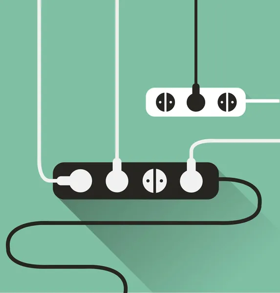 Groene stroom stopcontact pictogram — Stockvector