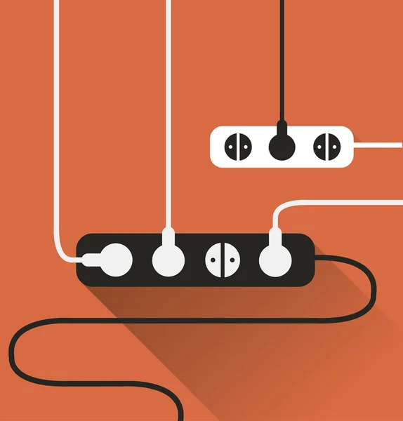 Oranje power outlet pictogram — Stockvector