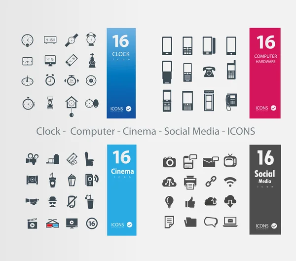 Grupo de iconos — Archivo Imágenes Vectoriales