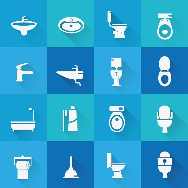 Icônes de toilettes — Image vectorielle