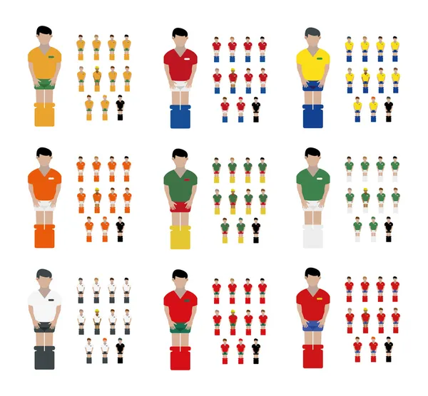 Equipos de fútbol — Vector de stock