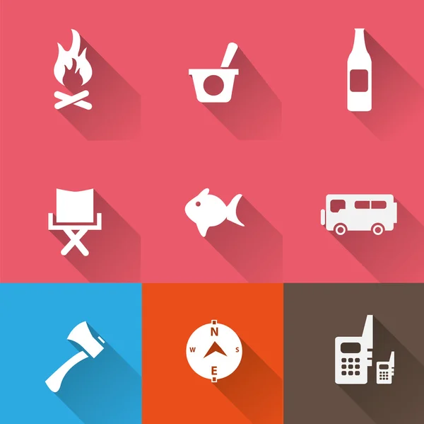 Vacation icon set — Stock Vector