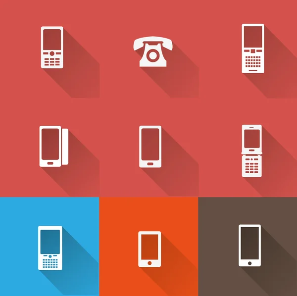 Pictogrammen telefoontoestel — Stockvector