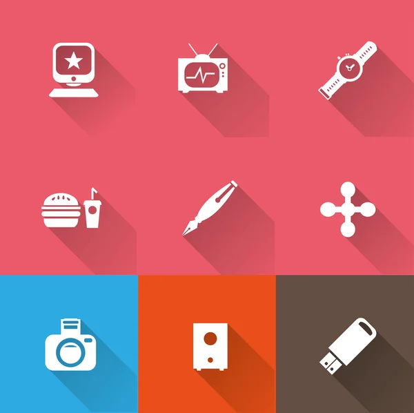 Iconos de medios — Vector de stock