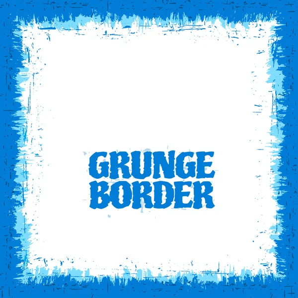 Borde grunge azul abstracto — Vector de stock