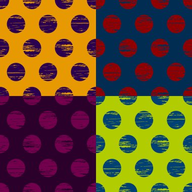 Set of circle seamless background clipart