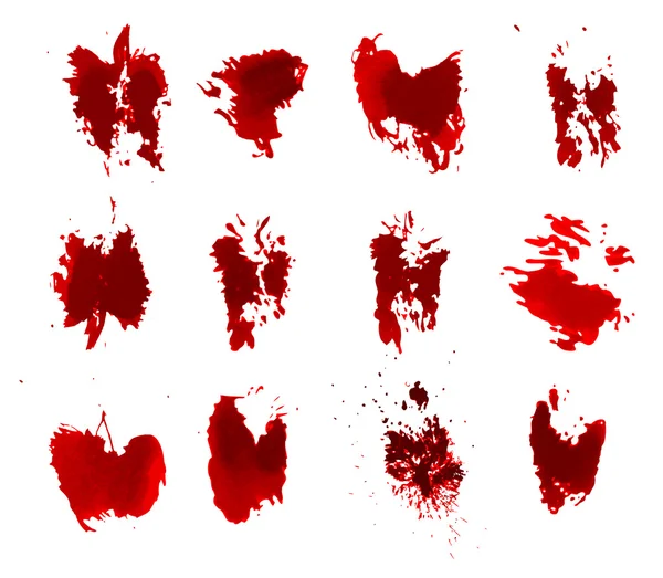 Red ink grunge splats — Stock Vector