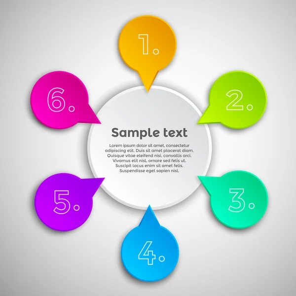 Modelo de design de infográficos modernos coloridos —  Vetores de Stock