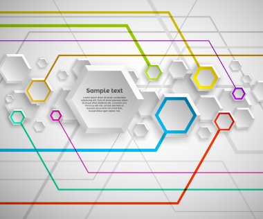 soyut altıgen renkli arka plan